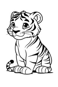 Desenho de Tigre Desenho Colorir Imprimir 069