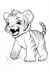Desenho de Tigre Desenho Colorir Imprimir 077