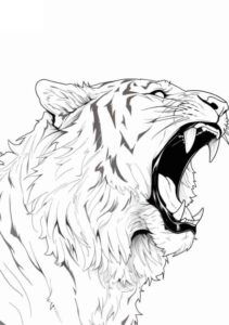 Desenho de Tigre Desenho Colorir Imprimir 078
