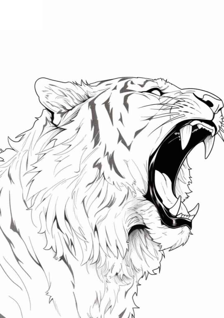 Desenho de Tigre Desenho Colorir Imprimir 078