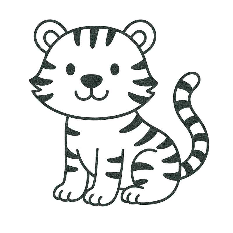 Desenho de Tigre Desenho Colorir Imprimir 080