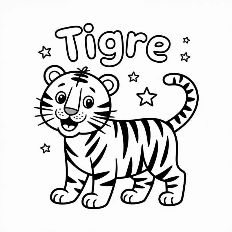 Desenho de Tigre Desenho Colorir Imprimir 081