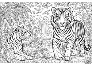 Desenho de Tigre Desenho Colorir Imprimir 083