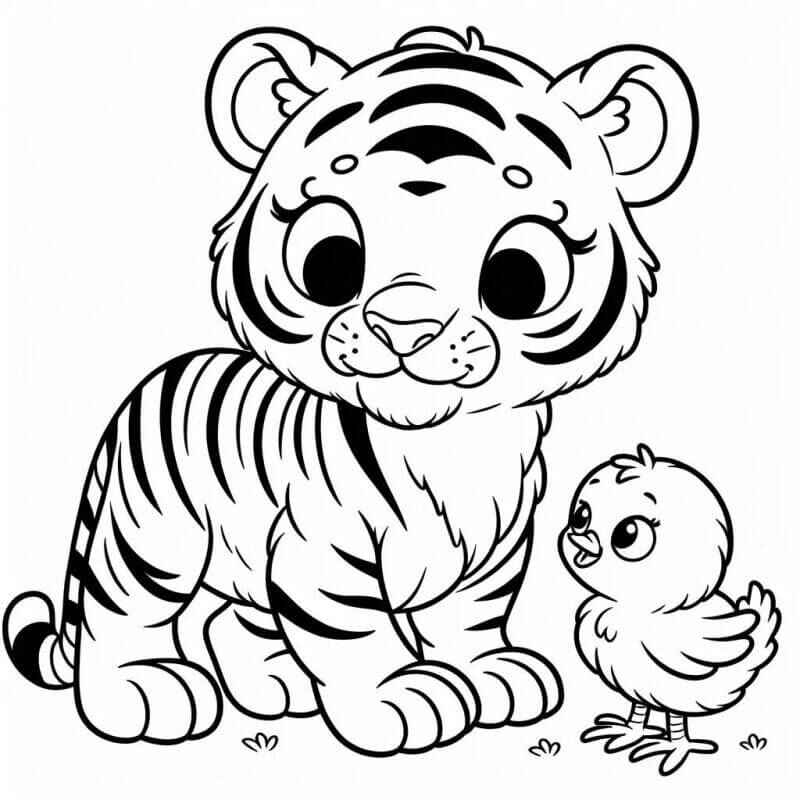 Desenho de Tigre Desenho Colorir Imprimir 091