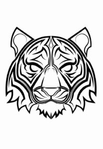 Desenho de Tigre Desenho Colorir Imprimir 093