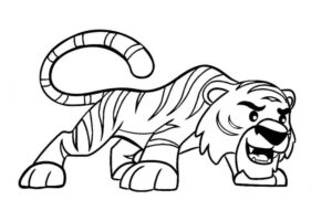 Desenho de Tigre Desenho Colorir Imprimir 097
