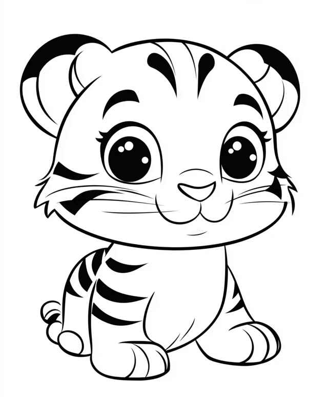 Desenho de Tigre Desenho Colorir Imprimir 102