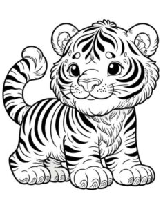 Desenho de Tigre Desenho Colorir Imprimir 104