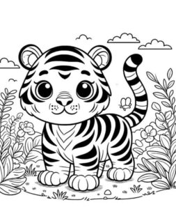 Desenho de Tigre Desenho Colorir Imprimir 105