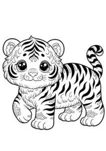 Desenho de Tigre Desenho Colorir Imprimir 106