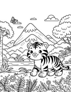 Desenho de Tigre Desenho Colorir Imprimir 107