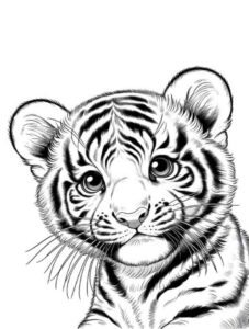 Desenho de Tigre Desenho Colorir Imprimir 109