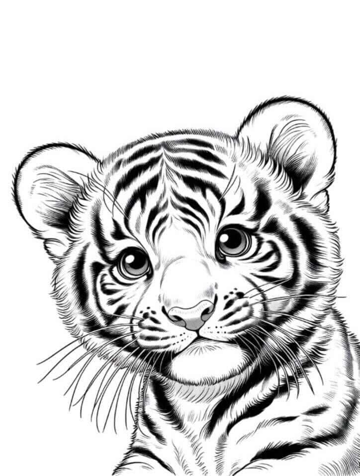 Desenho de Tigre Desenho Colorir Imprimir 109