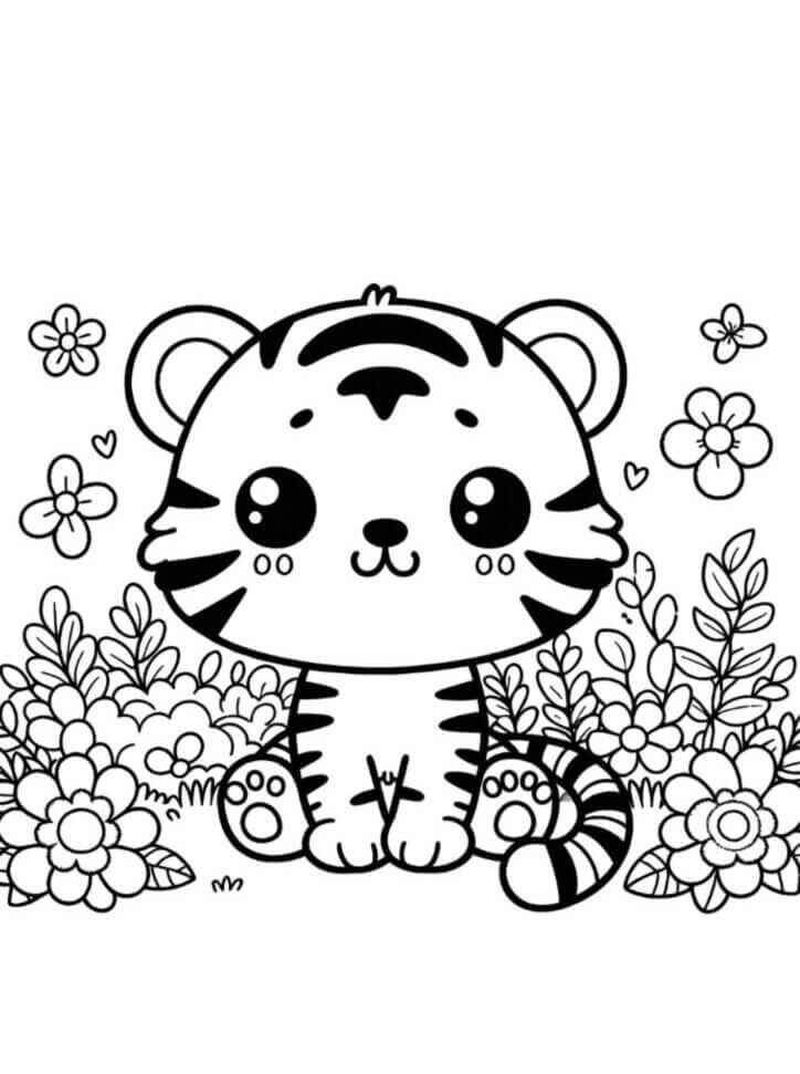 Desenho de Tigre Desenho Colorir Imprimir 110