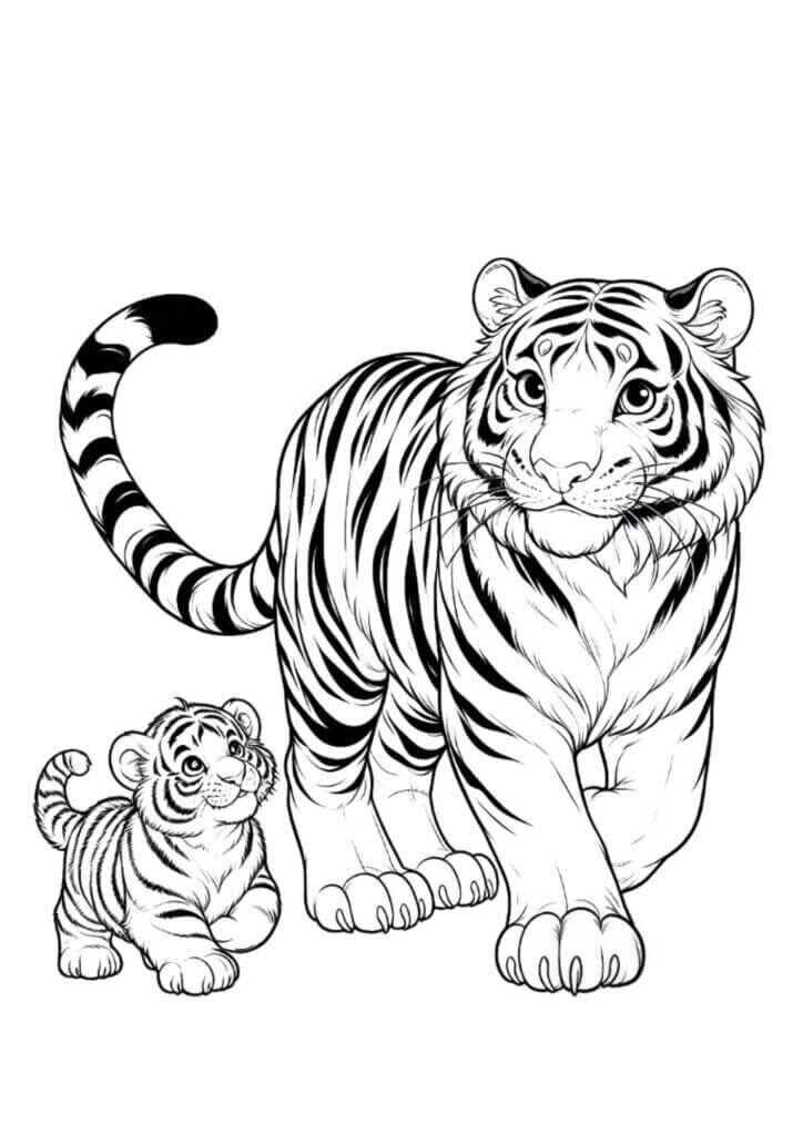 Desenho de Tigre Desenho Colorir Imprimir 120