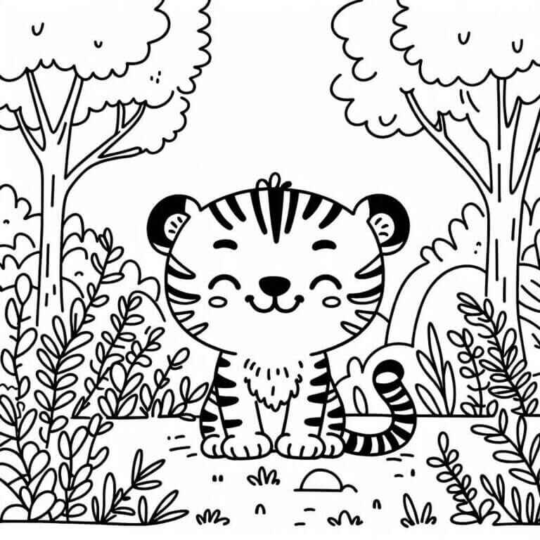 Desenho de Tigre Desenho Colorir Imprimir 121