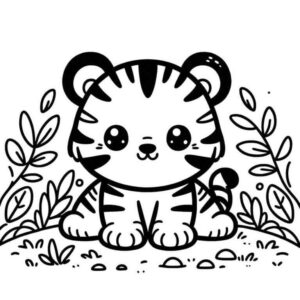 Desenho de Tigre Desenho Colorir Imprimir 123