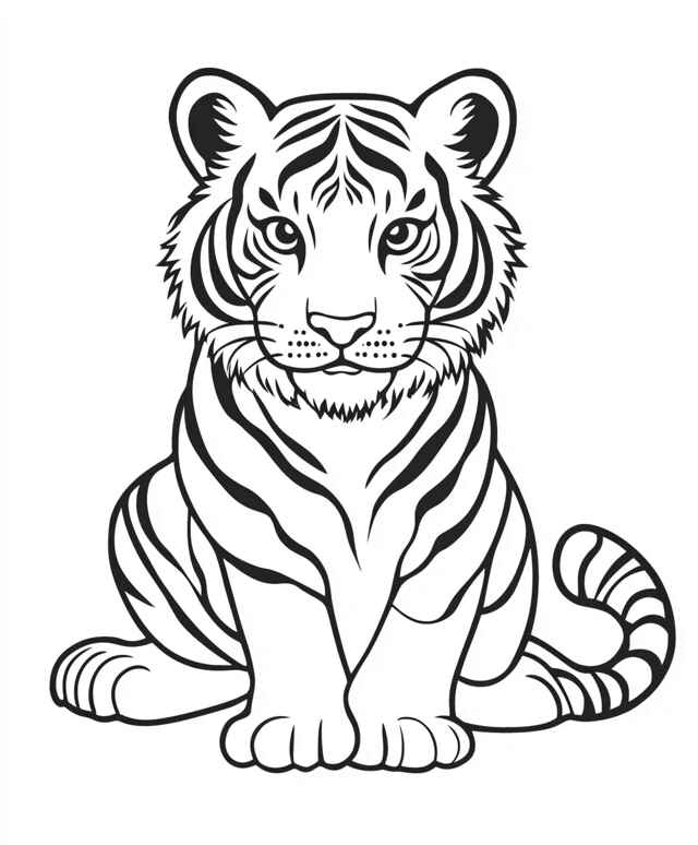 Desenho de Tigre Desenho Colorir Imprimir 124