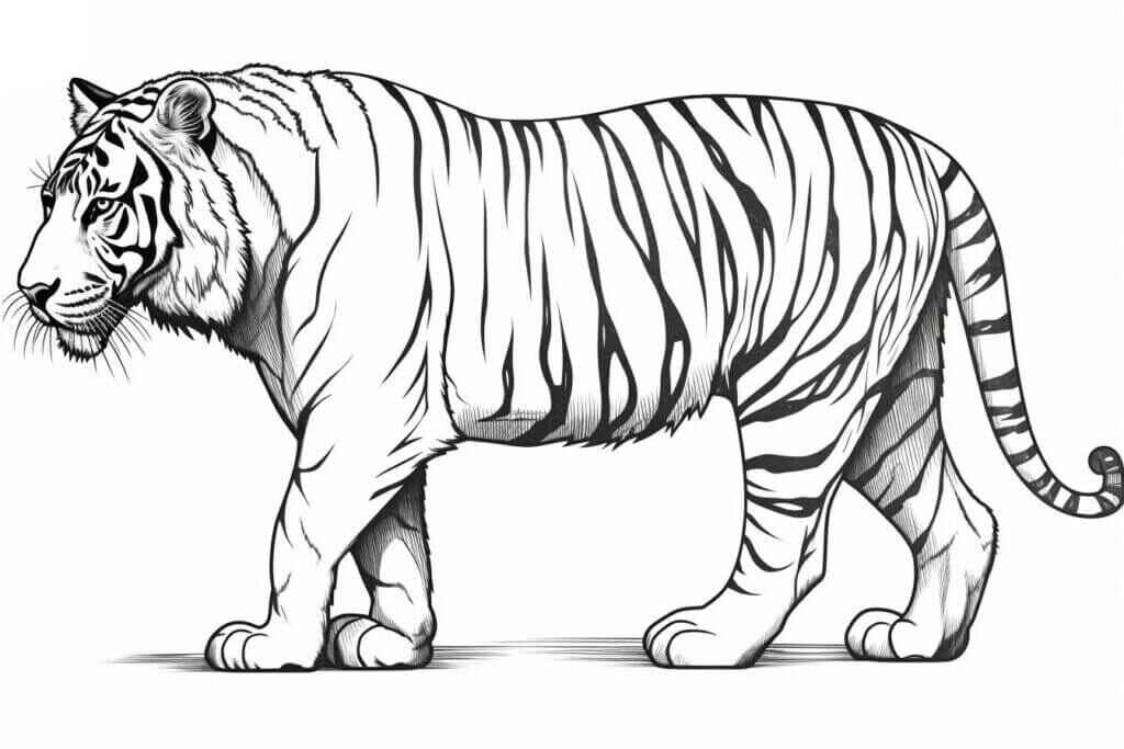 Desenho de Tigre Desenho Colorir Imprimir 126