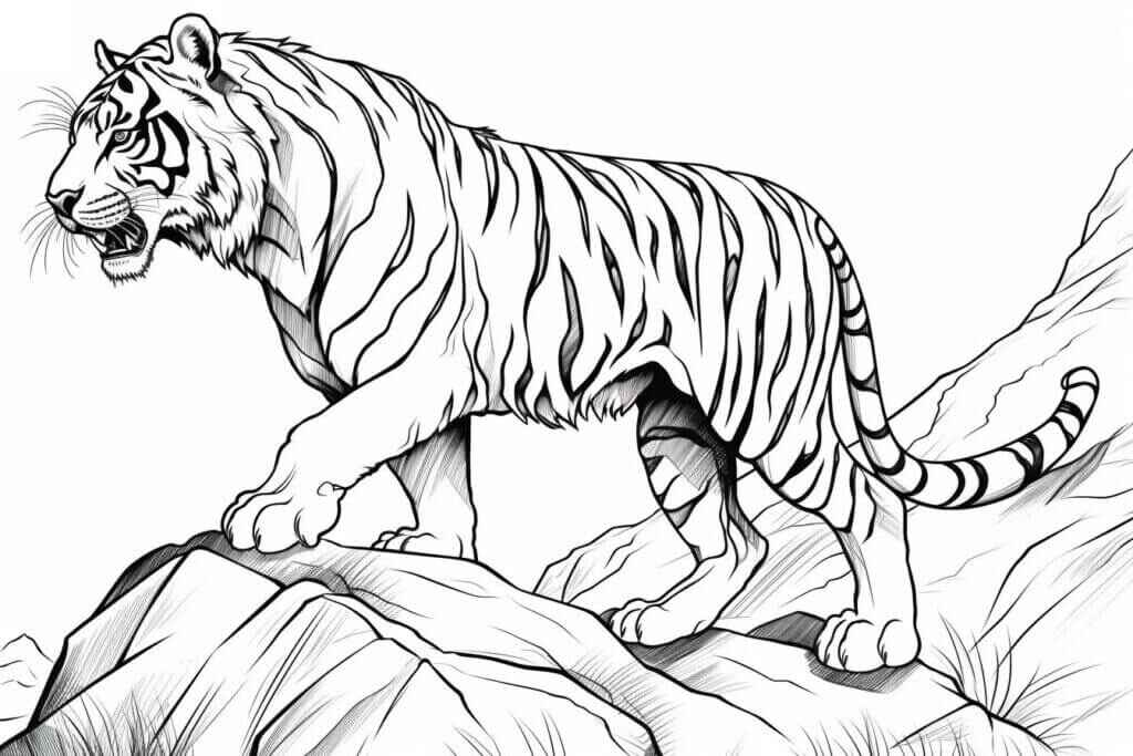 Desenho de Tigre Desenho Colorir Imprimir 127