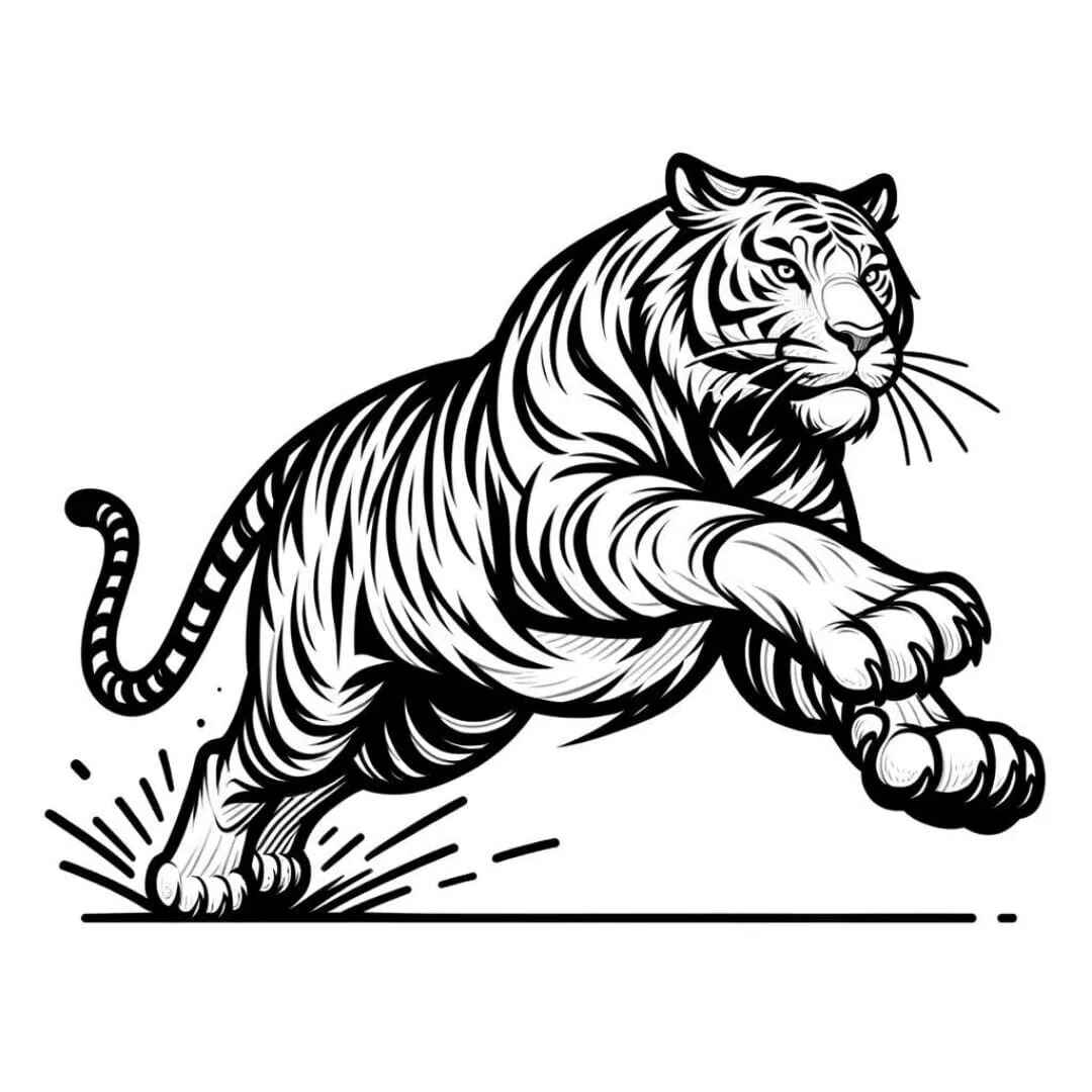 Desenho de Tigre Desenhos Para Colorir Imprimir 02