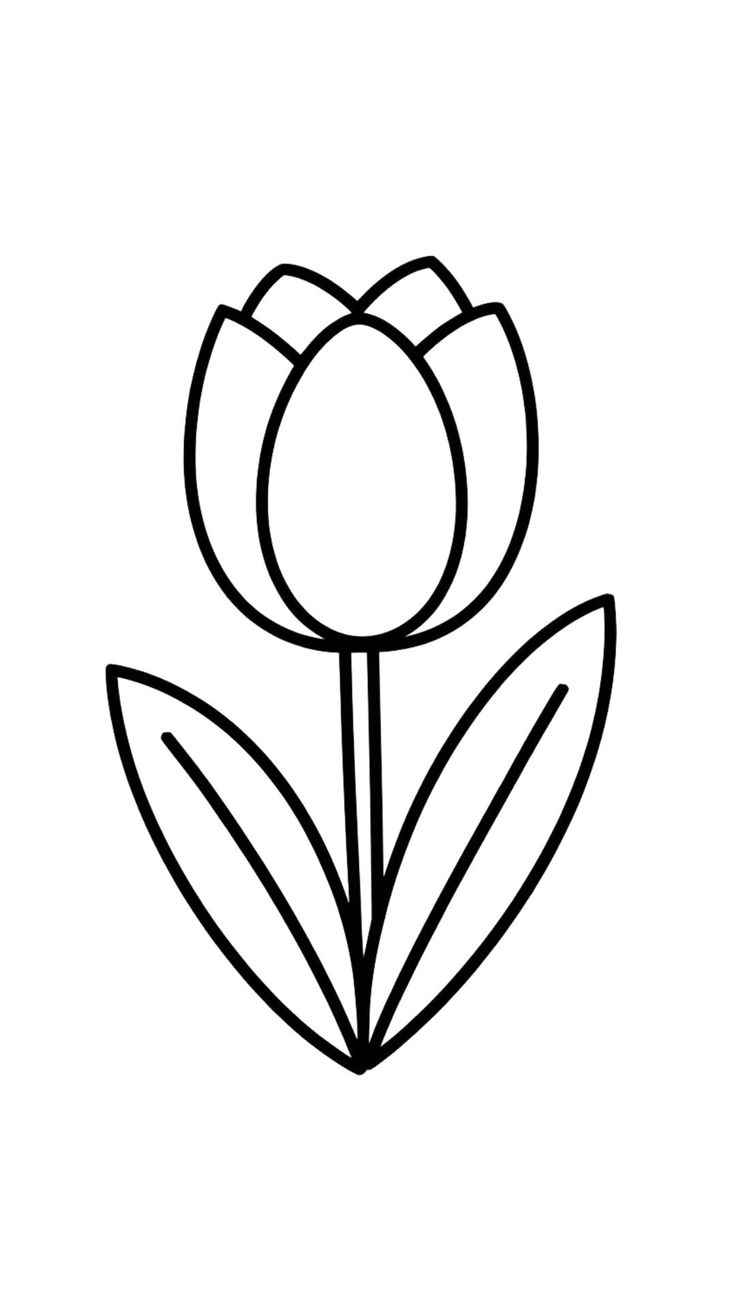 Desenho de Tulipa Desenho Colorir Imprimir 02