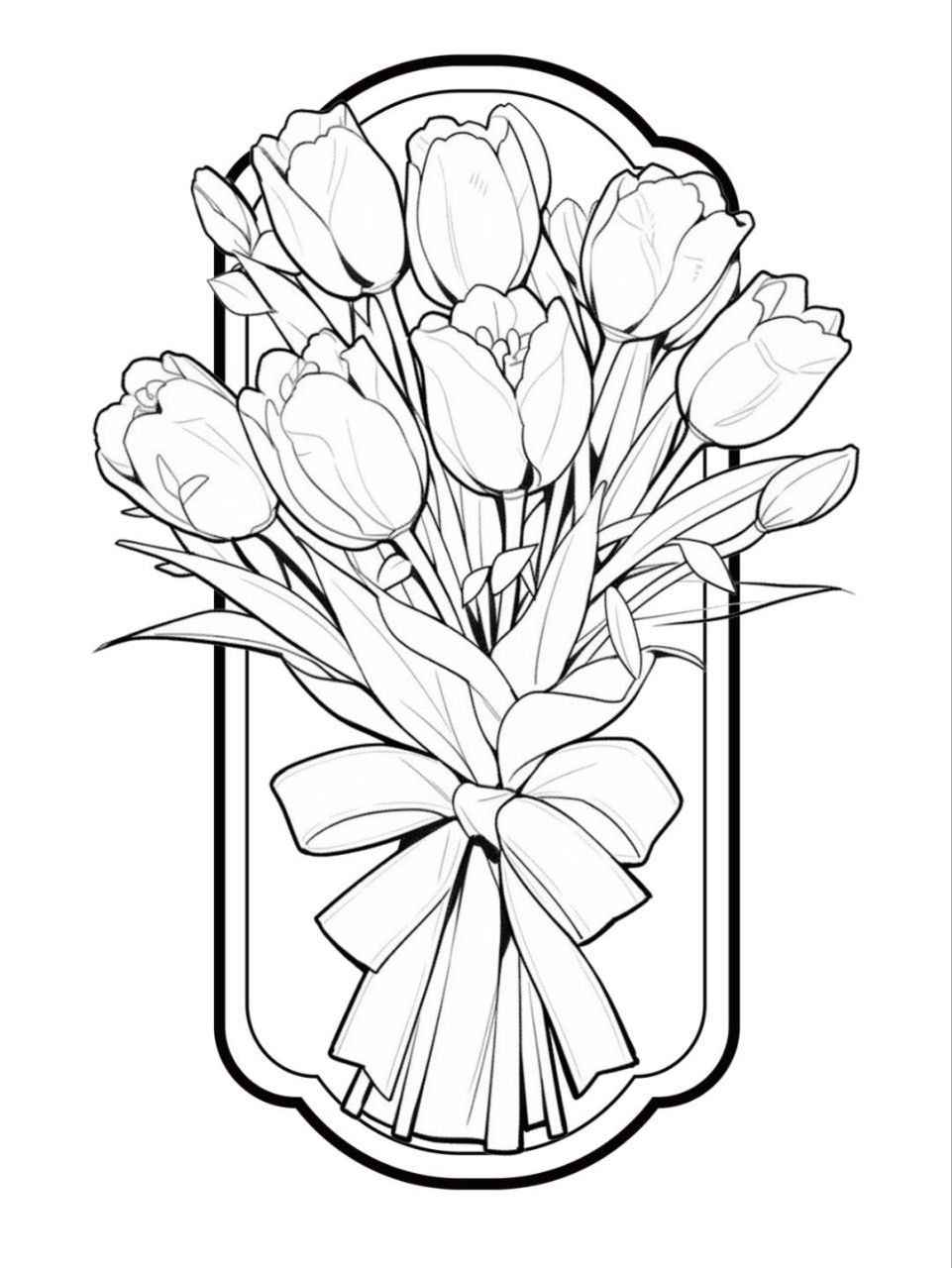 Desenho de Tulipa Desenho Colorir Imprimir 10