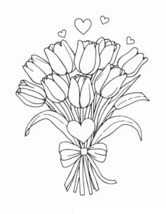 Desenho de Tulipa Desenho Colorir Imprimir 11