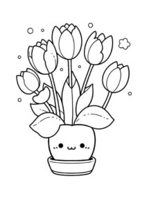 Desenho de Tulipa Desenho Colorir Imprimir 13