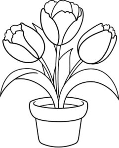 Desenho de Tulipa Desenho Colorir Imprimir 14