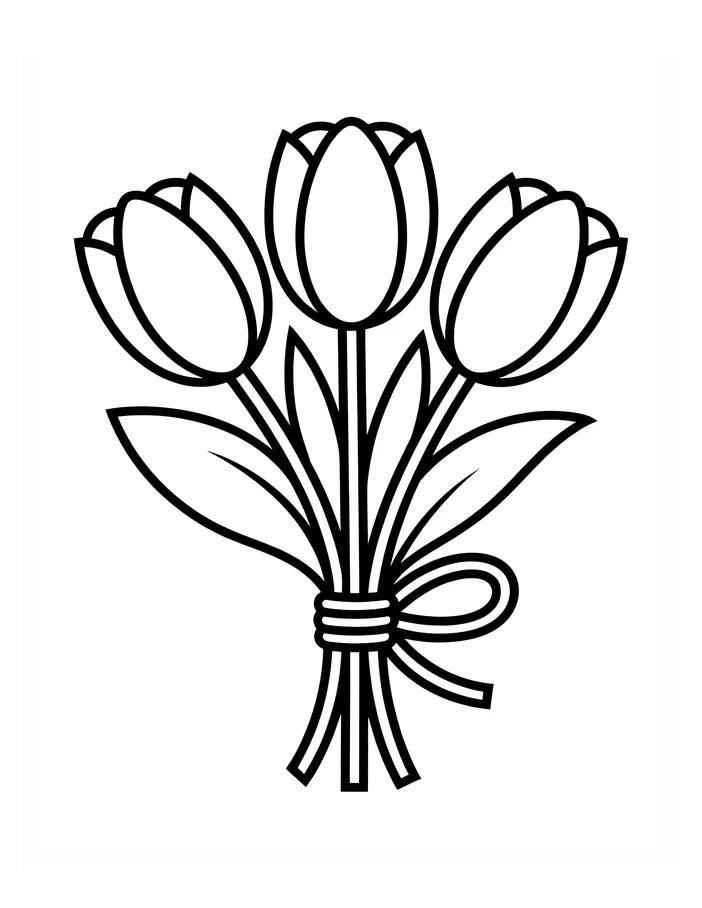 Desenho de Tulipa Desenho Colorir Imprimir 15