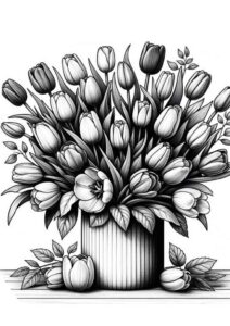 Desenho de Tulipa Desenho Colorir Imprimir 18