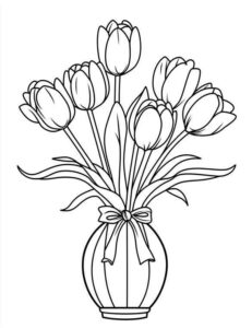 Desenho de Tulipa Desenho Colorir Imprimir 21