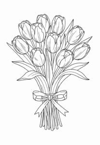 Desenho de Tulipa Desenho Colorir Imprimir 30