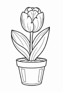 Desenho de Tulipa Desenho Colorir Imprimir 35