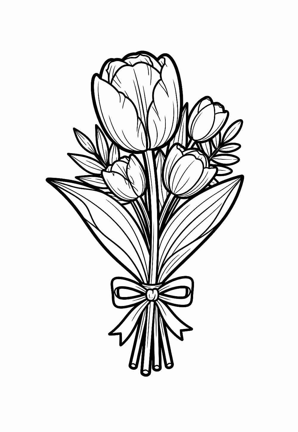 Desenho de Tulipa Desenho Colorir Imprimir 37