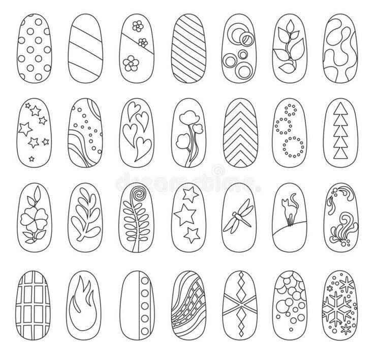 Desenho de Unha Desenho Colorir Imprimir 01