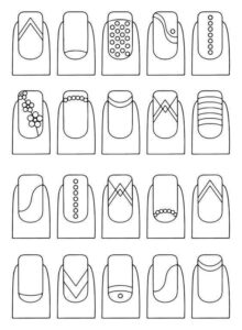 Desenho de Unha Desenho Colorir Imprimir 03