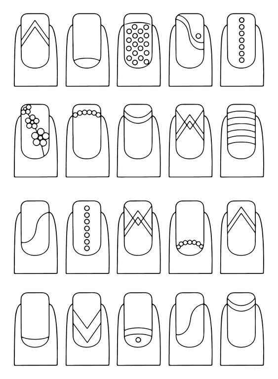 Desenho de Unha Desenho Colorir Imprimir 03