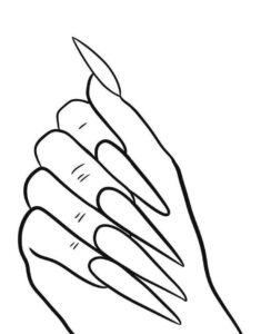 Desenho de Unha Desenho Colorir Imprimir 05