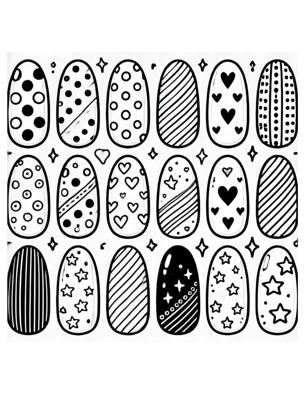 Desenho de Unha Desenho Colorir Imprimir 11