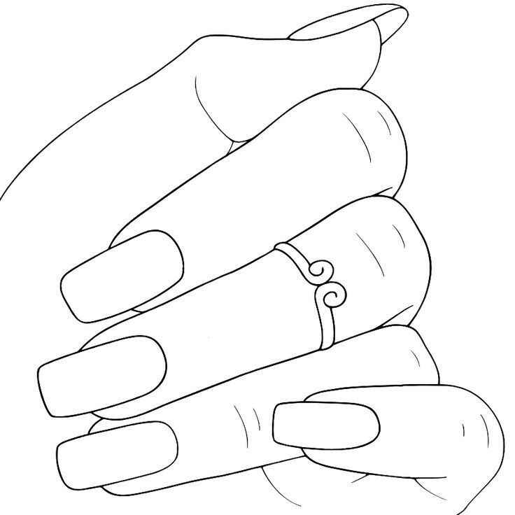 Desenho de Unha Desenho Colorir Imprimir 15