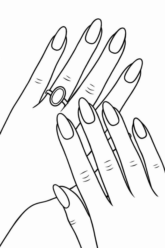 Desenhos de Unha para Imprimir e Colorir