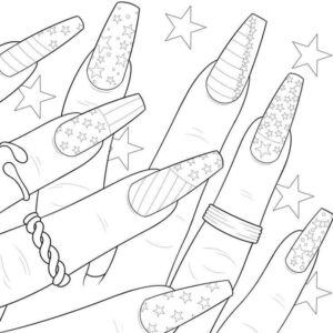 Desenho de Unha Desenho Colorir Imprimir 20