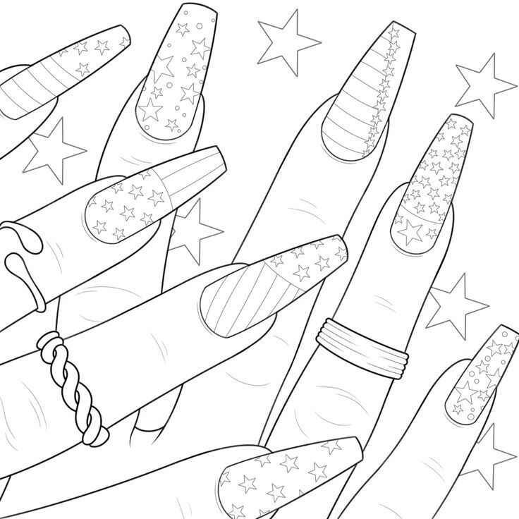 Desenho de Unha Desenho Colorir Imprimir 20