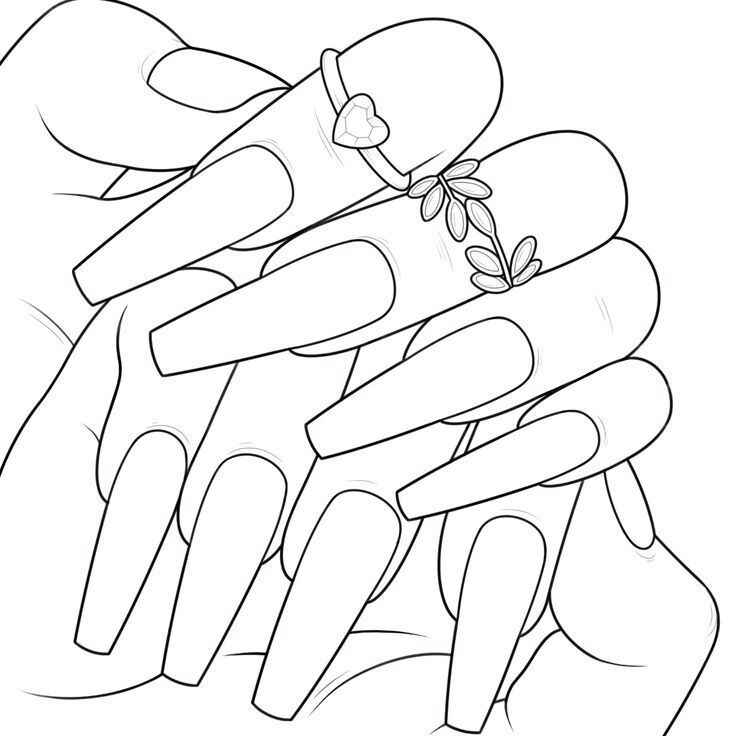 Desenho de Unha Desenho Colorir Imprimir 22