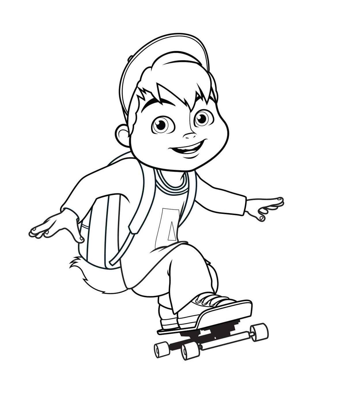 Desenho de Alvin E Os Esquilos Desenho Colorir Imprimir 01