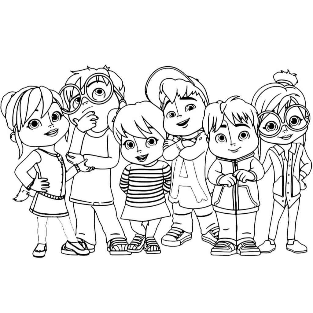 Desenho de Alvin E Os Esquilos Desenho Colorir Imprimir 10