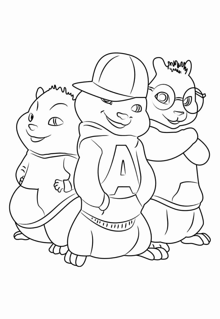 Desenhos de Alvin e os Esquilos para Imprimir e Colorir