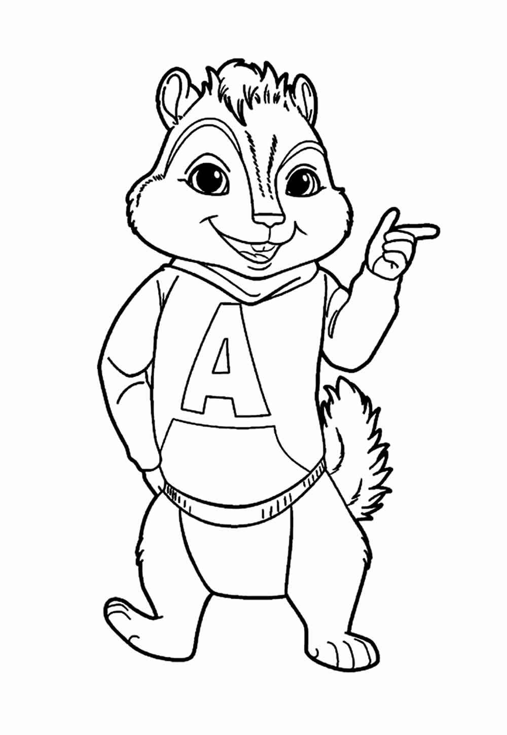 Desenho de Alvin E Os Esquilos Desenho Colorir Imprimir 21